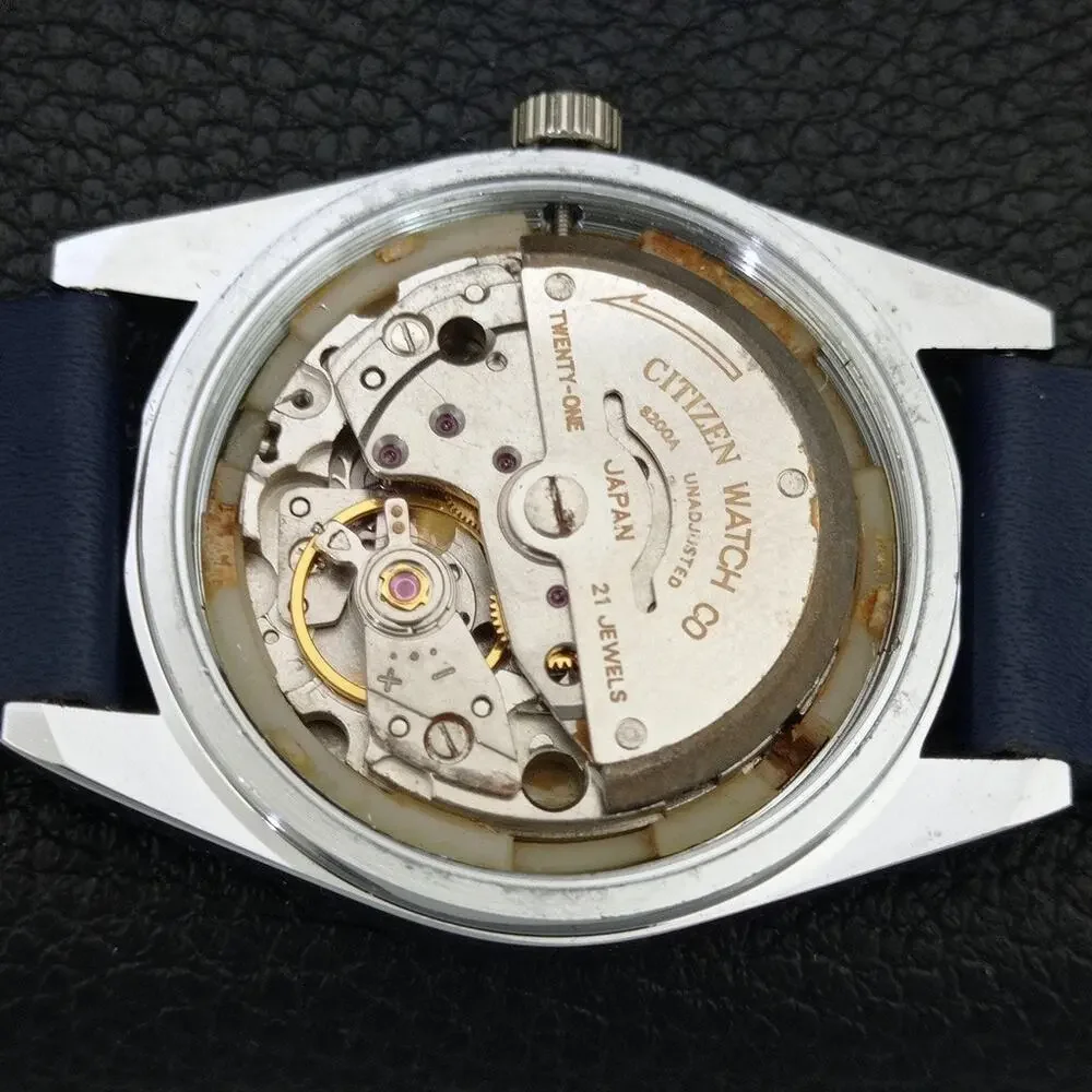 Citizen Blue Dial Men's Automatic Watch with Silver Case